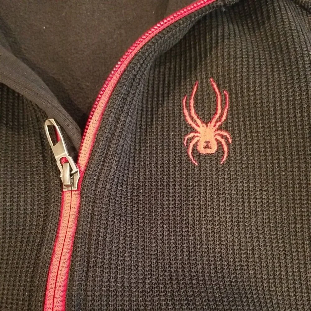 Spyder Black Jacket/Sweater with Red Details - Picture 3 of 10